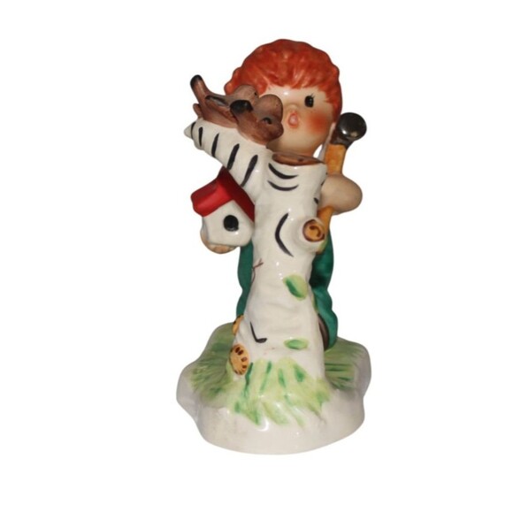 Vintage Goebel Hummel Redhead Springtime Boy Building a BIrdhouse Figurine - Picture 5 of 6